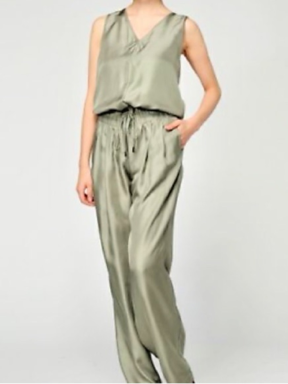 Rag & Bone Silk Green Jumpsuit